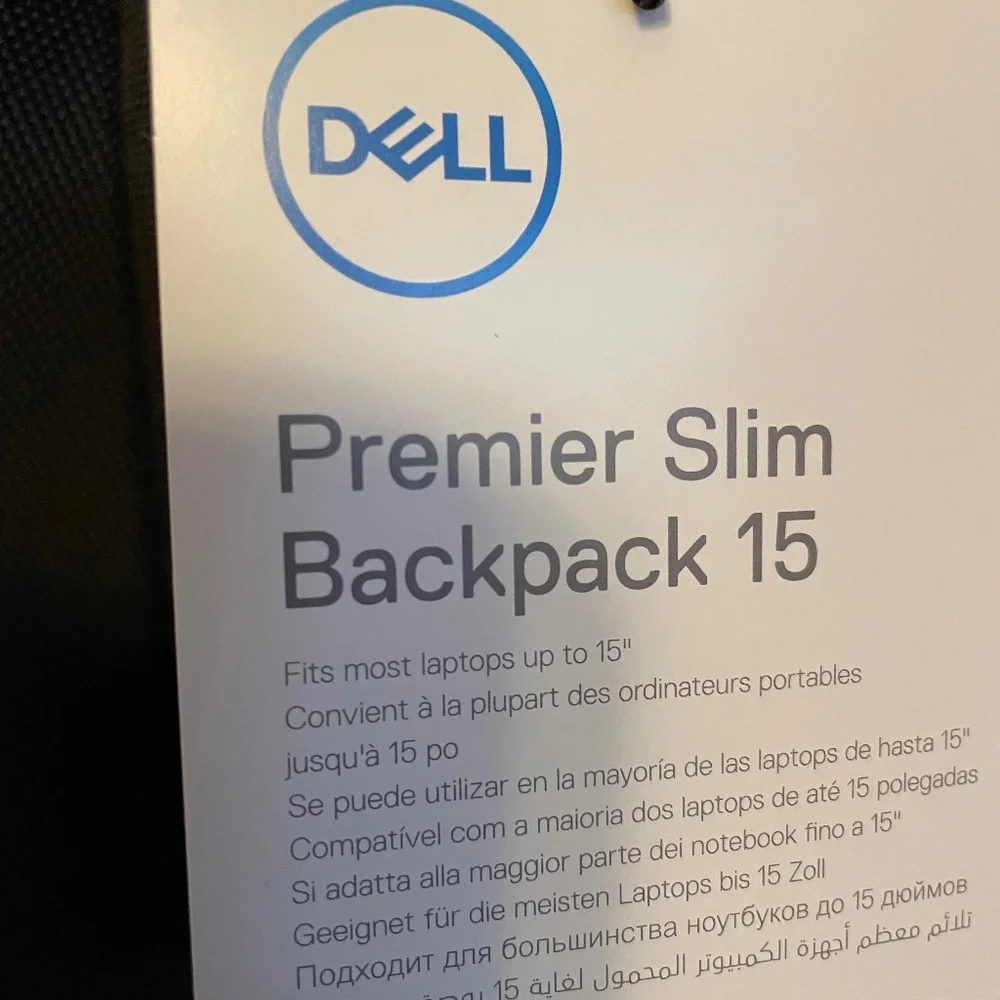 NWT Dell Premier Slim Computer Backpack/Bag